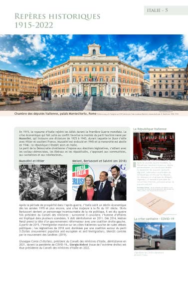 Exposition Italie Repères historiques  - 1915-2022