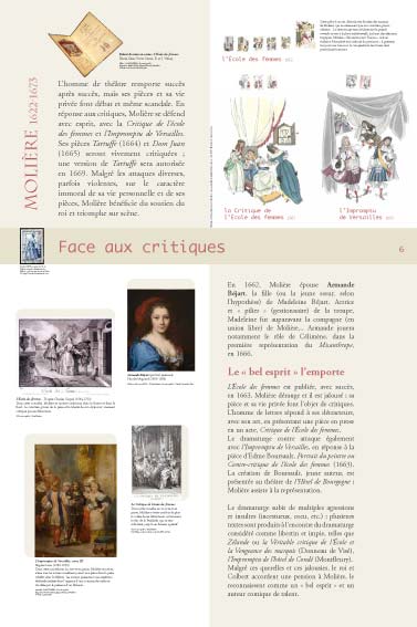 Exposition Molière  - Face aux critiques  Le bel esprit l'emporte