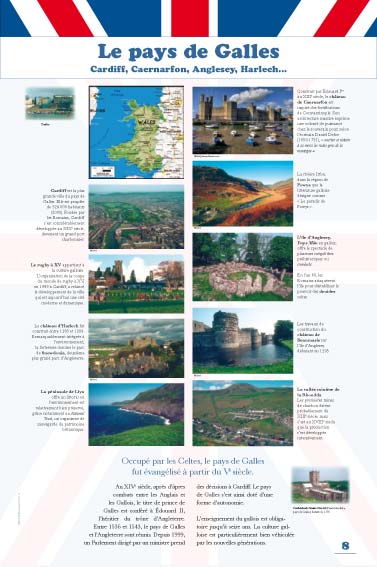Le Pays de Galles - Cardiff, Caernarfon, Rugby, Anglesey, Harlech.