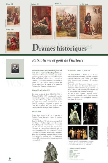 Exposition Shakespeare Drames historiques 