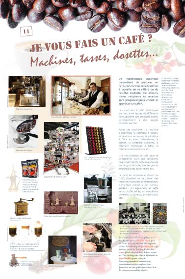 expositionMachines, tasses, dosettes à café 