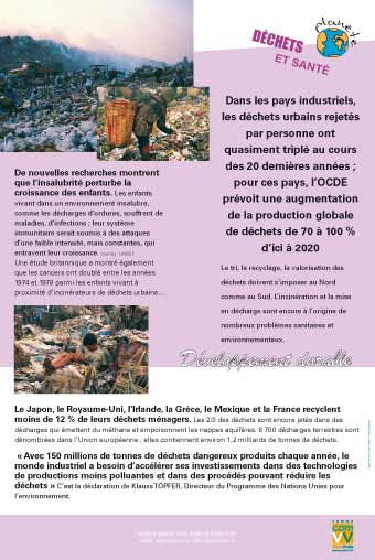 Exposition Développement durable Déchets et santé