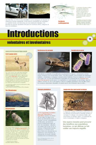 exposition espèces invasives Introductions volontaires et involontaires 
