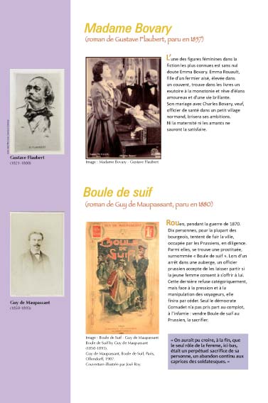 exposition Madame Bovary (roman de Gustave Flaubert Boule de suif (roman de Guy de Maupassant