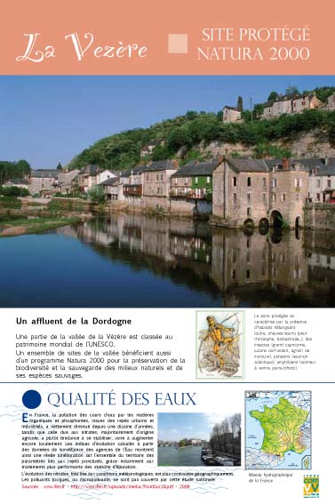 exposition Fleuves et rivières - La Vézère - Site protégé Natura 2000