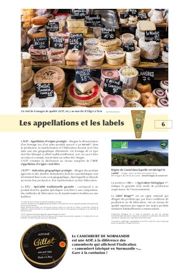 Exposition Fromages Les appellations et les labels