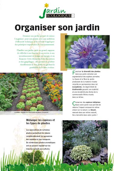 Exposition jardin écologique Organiser son jardin