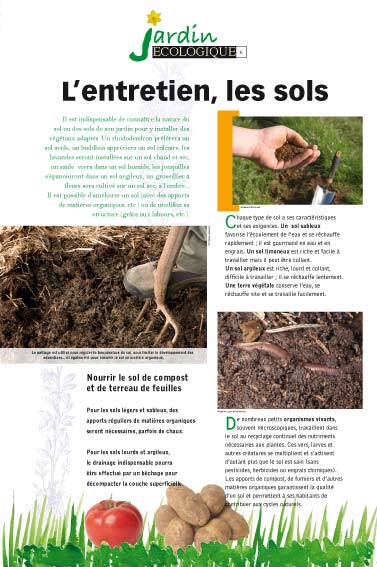 Exposition jardin écologique L’entretien, les sols