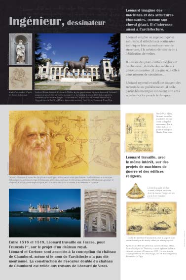 exposition Léonard de Vinci ingénieur dessinateur 