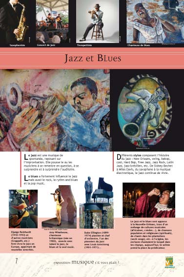 Exposition musique Jazz et blues