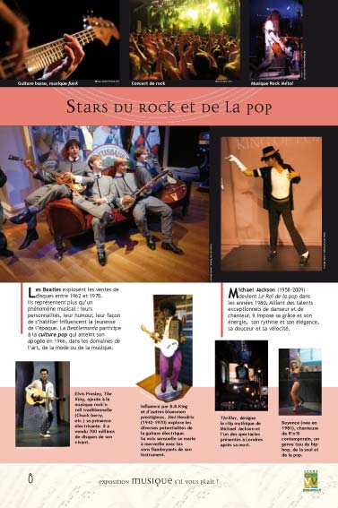 Exposition musique Stars du rock et de la pop