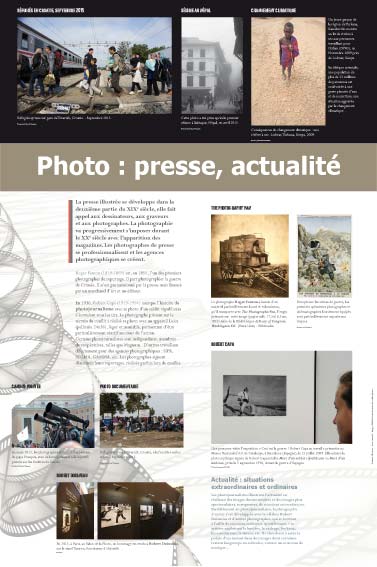 Exposition La photographie, Photo : presse, actualité
