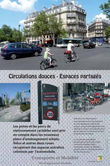 Exposition mobilité Circulations douces - Espaces partagés