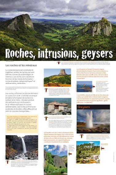 Roches, intrusions, geysers